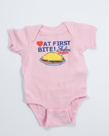 Skyline Love at First Sight Pink Onesie