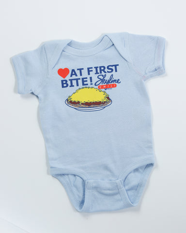 Skyline Love at First Sight Blue Onesie