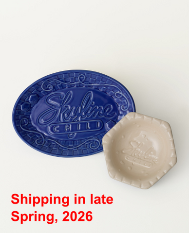 Skyline Plate + Oyster Cracker Bowl Set - White - PRE-SALE