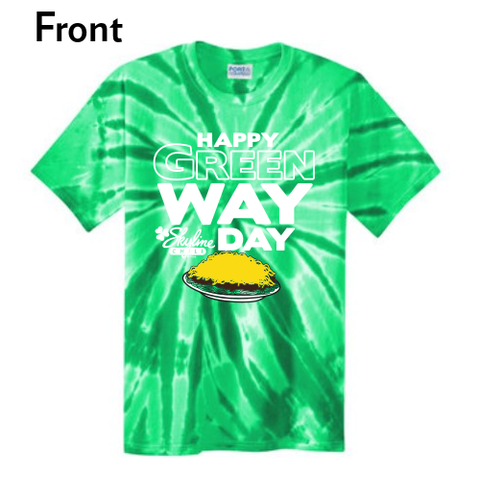 Skyline Tie-Dye Happy Green Way Day Tee