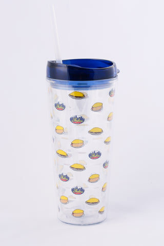 Skyline 3 Logo Double-Wall Tumbler and Straw